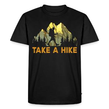 Faites de la randonnée. Faites une randonnée. Randonnée, Trekking, - T-shirt Premium bio Homme - noir - Devant - Nico (187cm)