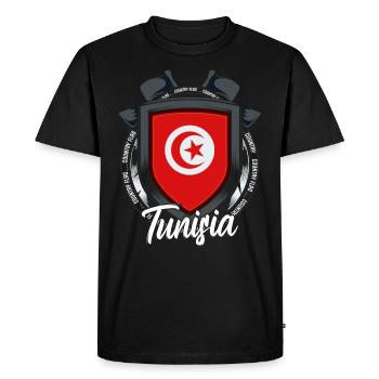 Tunisie - T-shirt Premium bio Homme - noir - Devant - Nico (187cm)