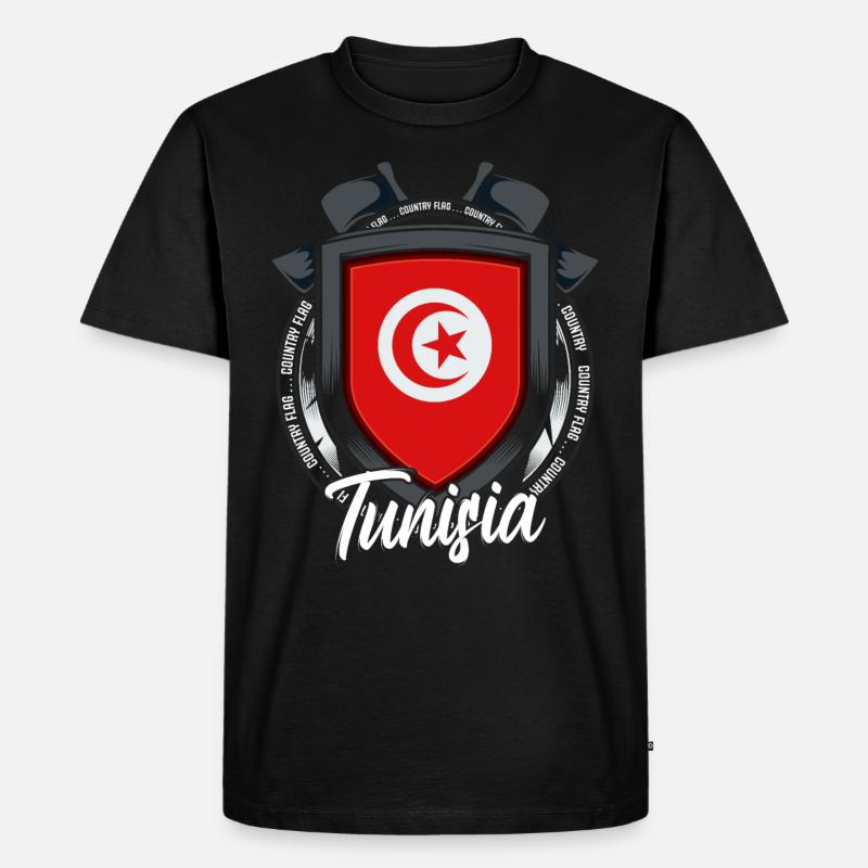 Tunesien - Männer Premium Bio T-Shirt - Schwarz