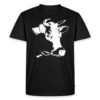 Tête de vache - T-shirt Premium bio Homme - noir - Devant - Nico (187cm)