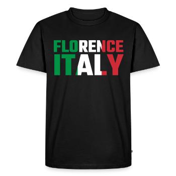 Florence, Italie - T-shirt Premium bio Homme - noir - Devant - Nico (187cm)