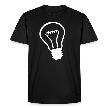 Ampoule - T-shirt Premium bio Homme - noir - Devant - Nico (187cm)