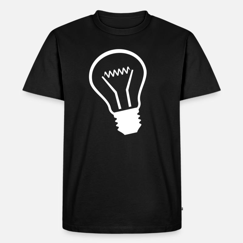 Glühbirne - Männer Premium Bio T-Shirt - Schwarz