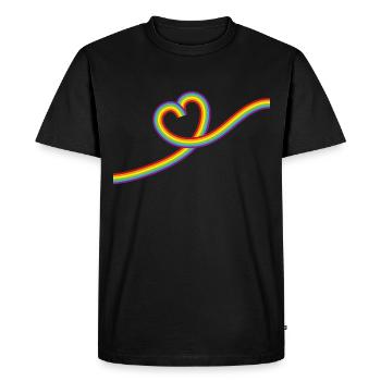 Love is love! Statement Gay Pride LGBTQI+ - Men's Premium Organic T-Shirt - black - Front - Nico (187cm)