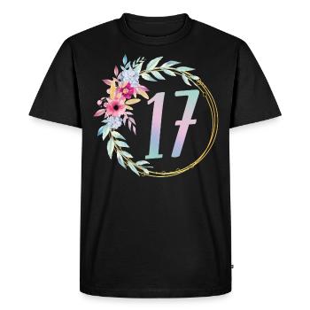 17th birthday - Men's Premium Organic T-Shirt - black - Front - Nico (187cm)