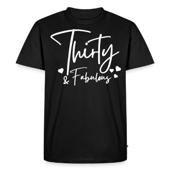 Trente fabuleux - T-shirt Premium bio Homme - noir - Devant - Nico (187cm)