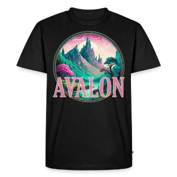 Avalon, Glastonbury, Angleterre, Légende, Excalibur - T-shirt Premium bio Homme - noir - Devant - Nico (187cm)