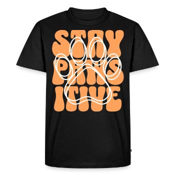 Imprint Paw Dog Loves Dogs - Men's Premium Organic T-Shirt - black - Front - Nico (187cm)