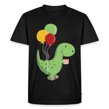 Joyeux anniversaire garçon d'anniversaire T Rex Dinosaur - T-shirt Premium bio Homme - noir - Devant - Nico (187cm)
