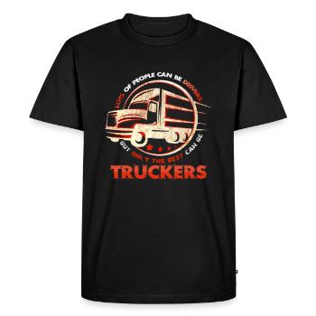 Truckers - Men's Premium Organic T-Shirt - black - Front - Nico (187cm)