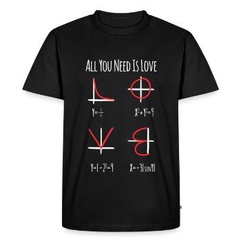 Math nerd teacher - Men's Premium Organic T-Shirt - black - Front - Nico (187cm)