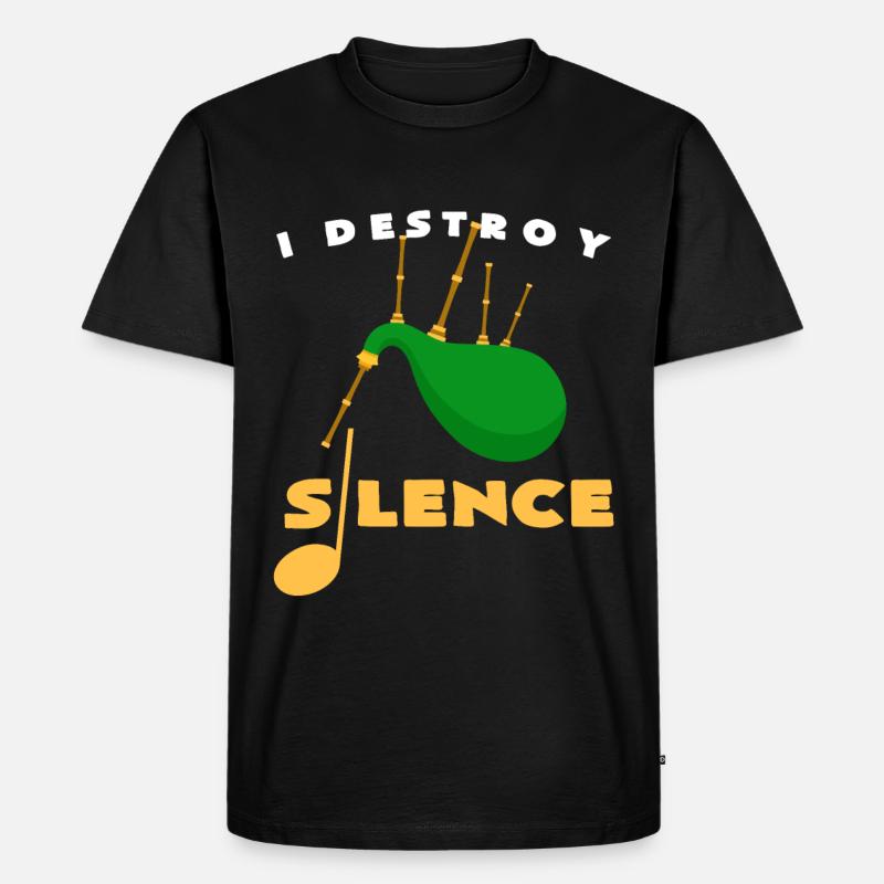 Dudelsack - Männer Premium Bio T-Shirt - Schwarz