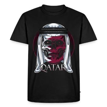 Qatar - T-shirt Premium bio Homme - noir - Devant - Nico (187cm)