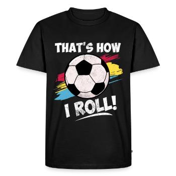 Football Funny Sayings Footballeur Cadeau - T-shirt Premium bio Homme - noir - Devant - Nico (187cm)
