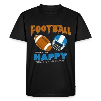 Football américain - T-shirt Premium bio Homme - noir - Devant - Nico (187cm)