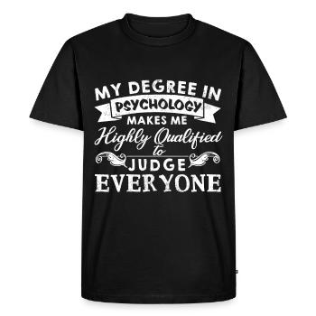 Psychologie Drôle dictons cadeau psychologue - T-shirt Premium bio Homme - noir - Devant - Nico (187cm)
