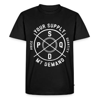 Cool economist statement economy economics gift - Men's Premium Organic T-Shirt - black - Front - Nico (187cm)
