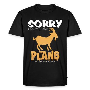 chèvre - T-shirt Premium bio Homme - noir - Devant - Nico (187cm)