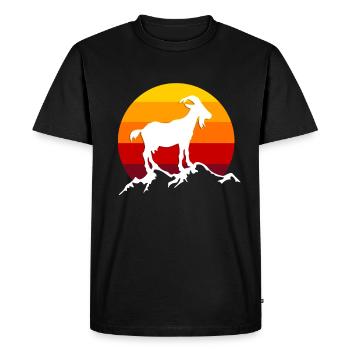 chèvre - T-shirt Premium bio Homme - noir - Devant - Nico (187cm)