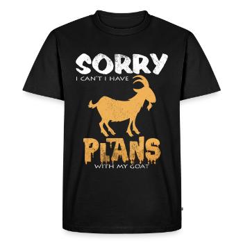 Chèvres Paroles drôles Cadeau cool d'agriculteur de chèvres - T-shirt Premium bio Homme - noir - Devant - Nico (187cm)