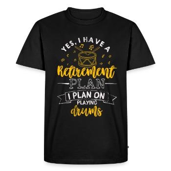 Drum Drumsticks Cool Cadeau Batteur - T-shirt Premium bio Homme - noir - Devant - Nico (187cm)