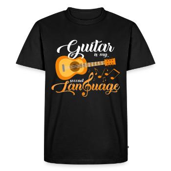 guitar - Men's Premium Organic T-Shirt - black - Front - Nico (187cm)