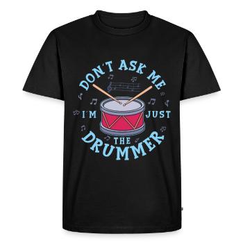 drummer - Men's Premium Organic T-Shirt - black - Front - Nico (187cm)