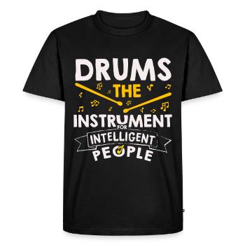 drummer - Men's Premium Organic T-Shirt - black - Front - Nico (187cm)