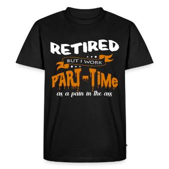 retirement - Men's Premium Organic T-Shirt - black - Front - Nico (187cm)