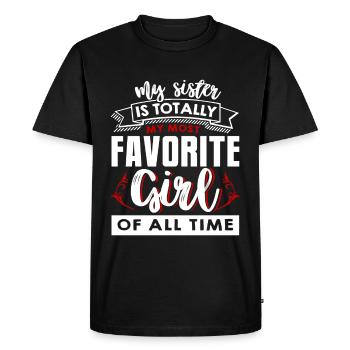 Frère et soeur - T-shirt Premium bio Homme - noir - Devant - Nico (187cm)