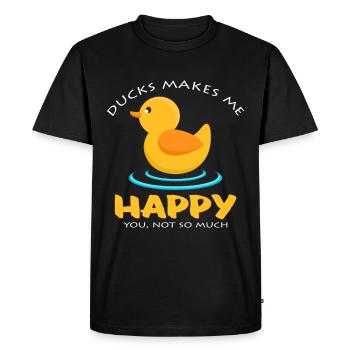 ducks - Men's Premium Organic T-Shirt - black - Front - Nico (187cm)