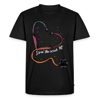 Stéthoscope cool stéthoscope cadeau cadeau - T-shirt Premium bio Homme - noir - Devant - Nico (187cm)