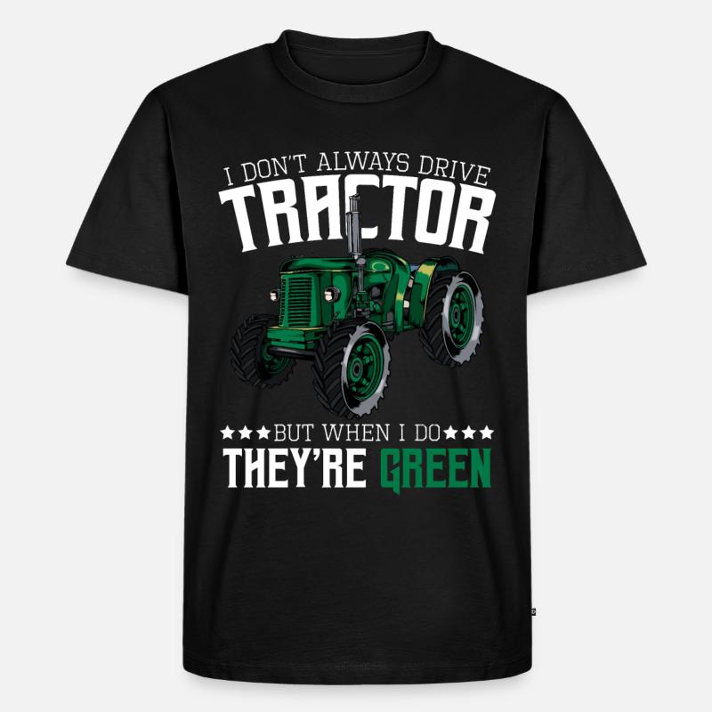 Traktor - Männer Premium Bio T-Shirt - Schwarz