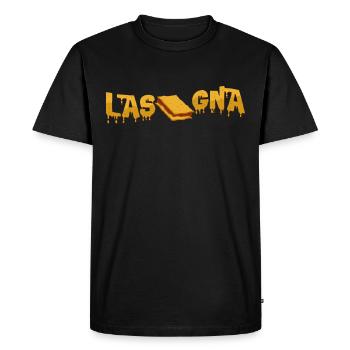 lasagne - Men's Premium Organic T-Shirt - black - Front - Nico (187cm)