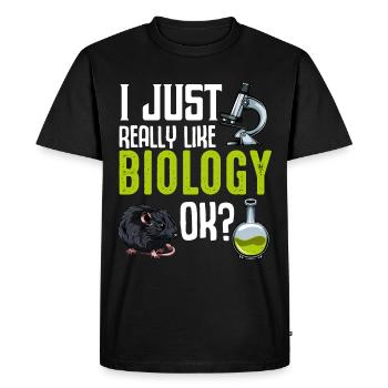 Cool Biology Statement Biologists Gift Idea - Men's Premium Organic T-Shirt - black - Front - Nico (187cm)