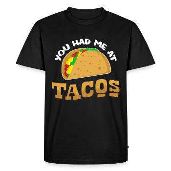 Taco - T-shirt Premium bio Homme - noir - Devant - Nico (187cm)
