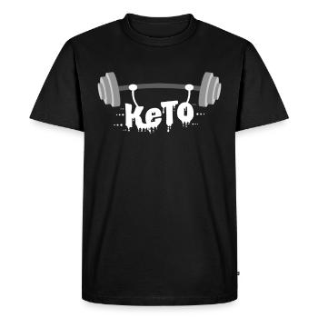 céto - T-shirt Premium bio Homme - noir - Devant - Nico (187cm)
