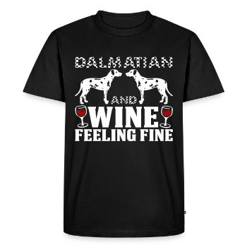 dalmatien - T-shirt Premium bio Homme - noir - Devant - Nico (187cm)