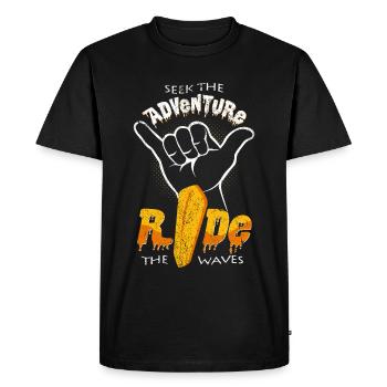 surfer - Men's Premium Organic T-Shirt - black - Front - Nico (187cm)