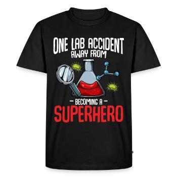 Chemist - Men's Premium Organic T-Shirt - black - Front - Nico (187cm)