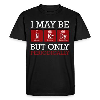 Chemist - Men's Premium Organic T-Shirt - black - Front - Nico (187cm)