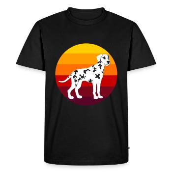 dalmatien - T-shirt Premium bio Homme - noir - Devant - Nico (187cm)