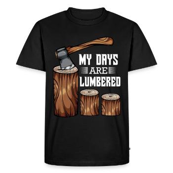 bûcheron - T-shirt Premium bio Homme - noir - Devant - Nico (187cm)