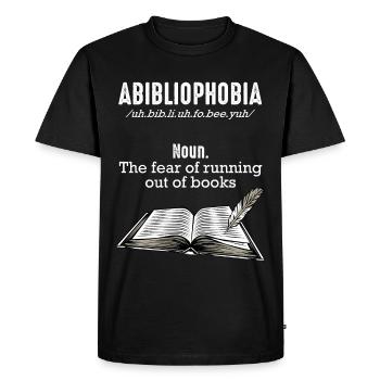 Read books - Men's Premium Organic T-Shirt - black - Front - Nico (187cm)
