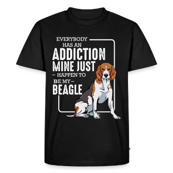beagle - Men's Premium Organic T-Shirt - black - Front - Nico (187cm)