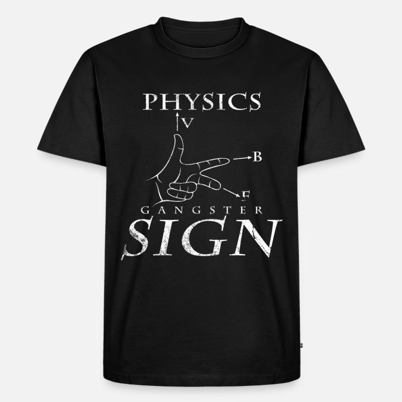 Physiker - Männer Premium Bio T-Shirt - Schwarz