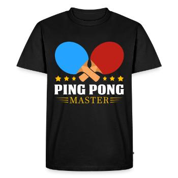 Ping-pong - T-shirt Premium bio Homme - noir - Devant - Nico (187cm)