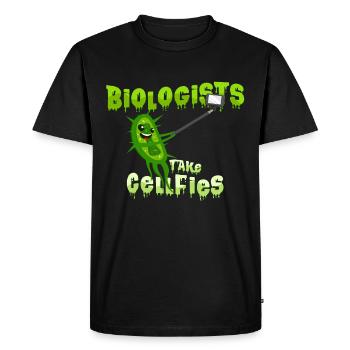 Biologie - T-shirt Premium bio Homme - noir - Devant - Nico (187cm)