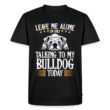 Bouledogue - T-shirt Premium bio Homme - noir - Devant - Nico (187cm)