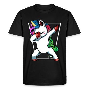 Dabbing Dab Licorne Mignon créature fabuleuse cadeau - T-shirt Premium bio Homme - noir - Devant - Nico (187cm)